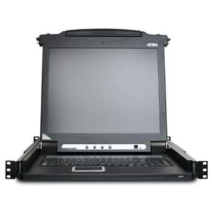 Aten CL1008M 8 Port KVM Switch   17 Slideaway Integrated LCD Screen at 