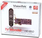 Visiontek TV Wonder HD 650 HDTV Tuner   Full Remote, PCI Express (x 1 