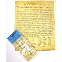 REPLICA DECLARATION OF INDEPENDENCE JULY 4, 1776  