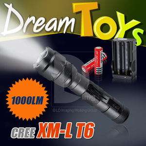 UltraFire 1000Lm CREE XM L T6 WF 502B LED Flashlight Torch 18650 SET 