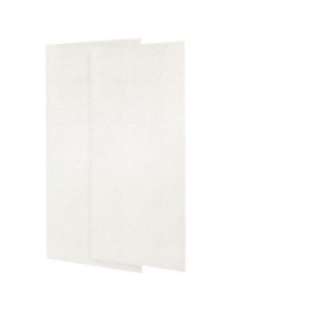   72 in. Two Piece Easy Up Adhesive Shower Wall Panel in Tahiti White