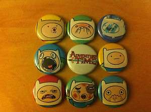  set of 9 1 pins pinback buttons Finn and Jake Fionna Marceline  