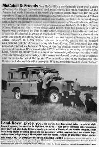 1960 Land Rover Series II Original Ad  