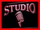 i587 r Studio On The Air Microphone Bar Neon Light Sign