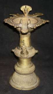 Antique Indian Ritual Bronze Peacock Oil Lamp Very Rare  