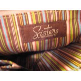 Sisters by Longaberger Pink Striped Handbag Purse  