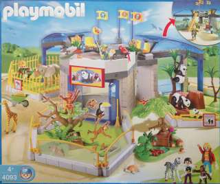 PLAYMOBIL 4093   Tierbaby   Zoo mit Giraffe, Pandas, Affen, Elefant 
