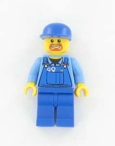 NEW Lego Town City Minifig w/ Overalls tools in pocket  