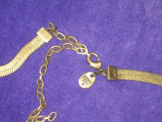 Kette, Gürtel, gold, großes Kreuz, Dryberg/Kern, Glassteine in 