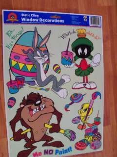 1998 Warner Bros Looney Tunes Easter Clings Marvin Taz  