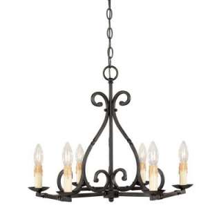 World Imports Rennes Collection 6 Light Chandelier in Rust WI6181742 