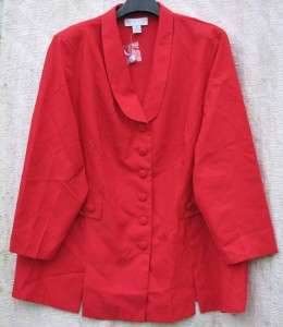 Red 30 TALL Allison Woods NWT Jacket/Pants Career Offfice SUIT $5.50 