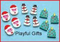 144 Mini Christmas Erasers Party Favors  