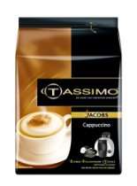 Tassimo   Tassimo Jacobs Cappuccino, 1er Pack (8 Portionen, 16 Discs)