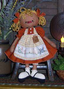 Primitive Raggedy Annie April Ann Doll Pattern #582  
