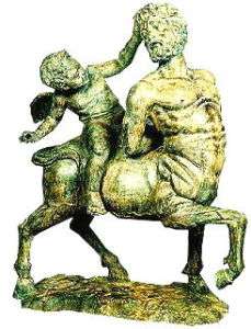 Cast Bronze Cupid with Centaur Statue MGSRB991170  