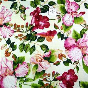 FabriQuilt Cotton Fabric Lovely Large Pink Flowers FQs  