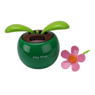 New Flip Flap Solar Power Flower Flowerpot Swing Toy GR  