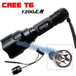 Super Bright CREE LED XM L T6 1200 Lumen Waterproof Flashlight 