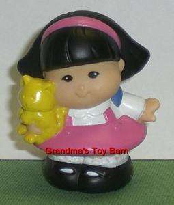 Fisher Price Little People Girl Pink SONYA LEE w/ CAT  