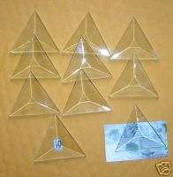 Solder Jewelry (30) Clear Glass TINY   2 inch TRIANGLES  