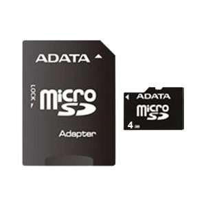  ADATA 4 GB MicroSD with Full Size SD Adapter, Retail 