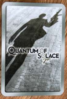 QUANTUM OF SOLACE PLAYING CARDS JAMES BOND 007 DANIEL CRAIG  