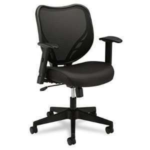 basyx by HON hvl551 Mid Back Mesh Back Work Chair, black  