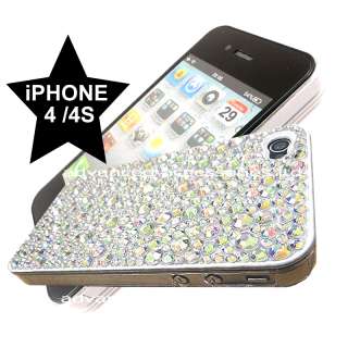 FOR APPLE iPHONE 4 4G 4S CLEAR DIAMOND HARD CRYSTAL CASE BLING 