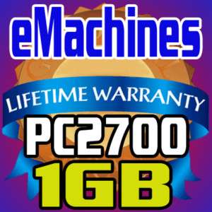 1GB eMachines T2858 T2862 T2865 T2892 T2893 RAM Memory  