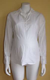 You are bidding on this H&M MAMA Maternity White Smock Shirt Size M.