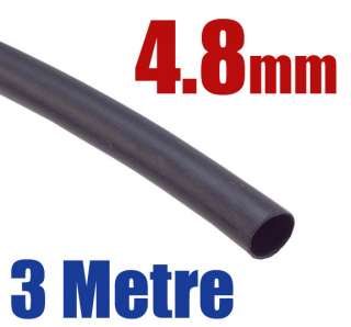 Heat Shrink Tubing Sleeve Wrap BLACK  4.8mm  3 Metre  