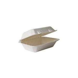  Eco Products Sugarcane Clamshell Food Container   9 x 6 x 