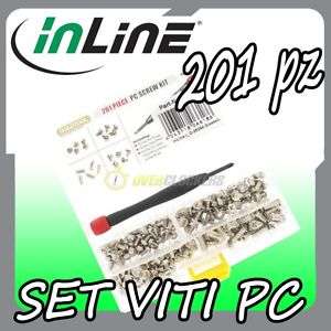 INLINE SET VITI CACCIAVITE PC SERVER COMPONENTI 201 pz  