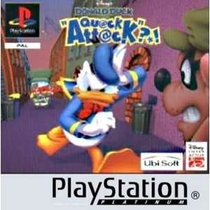   Donald Duck Quack Attackl Platinum   PS1   Manual Incl