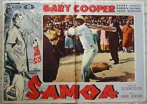 GARY COOPER, BARRY JONES, SAMOA (RETURN TO PARADISE), FOTOBUSTA 