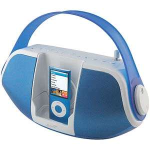 iLive iB109 Portable Speaker System for iPod with AM/FM Radio (Blue)