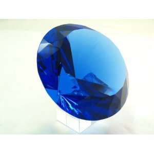  Crystal Diamond Jewel Paperweight 200 mm Sapphire