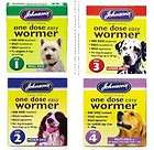Johnsons One Dose Easy Wormer Dog Worm/Worming Tablets  All Sizes