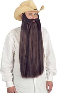 Beard W Mustache Brown (Masks, Hats & Wigs)