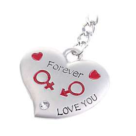 US$ 2.59   Stainless Lovers keychains (Hearts/ 2 Piece Set), Free 