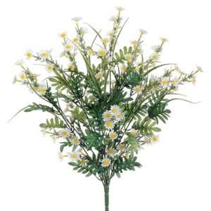  20 Silk Mini Daisy Flower Bush  White (case of 12)