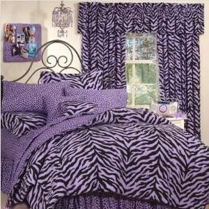  Zebra Print Bed in a Bag   Lavender/Black Twin XL