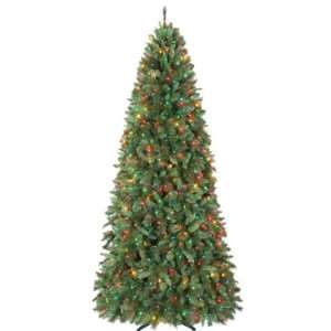   Living 9ft Aspen Mountain Slim Christmas Tree with Multi color Lights