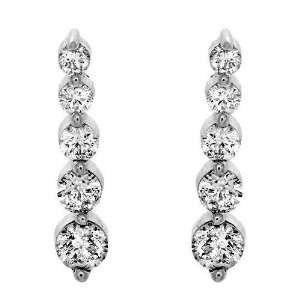    KREMENTZ 14K White Gold and Diamond Drop Earrings, 0.45ctw Jewelry