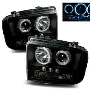   Super Duty Black CCFL LED Projector Headlights /w Amber Automotive