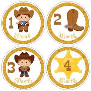  Cowboy Baby Month Stickers for Bodysuit #8 Baby