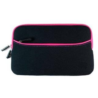 Gizmo Dorks Soft Neoprene Zipper Case (Black with Hot Pink Trim) with 