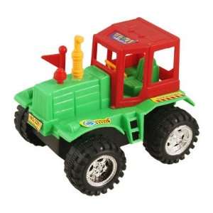   Plastic Clockwork Wind Up Farmer Car Toy Green Red for Children Baby
