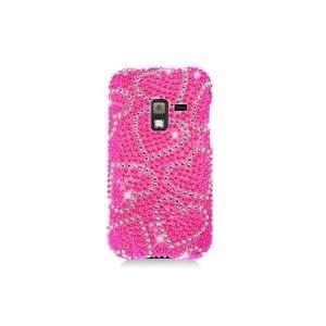  Samsung D600 Conquer Full Diamond Graphic Case   Hot Pink Heart 